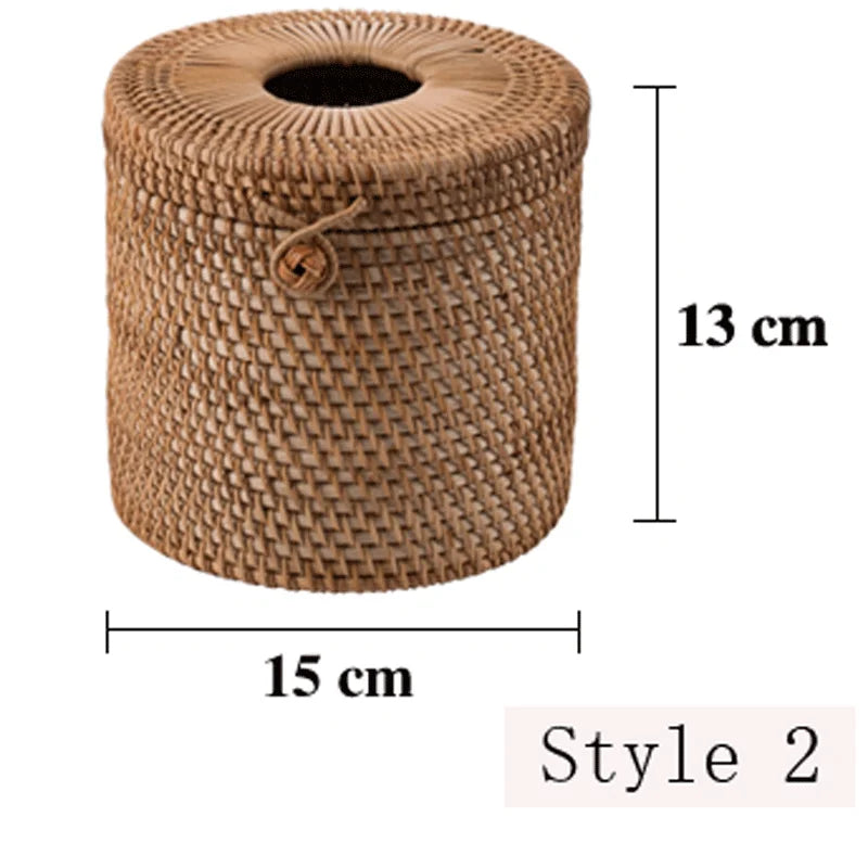 Handmade Rattan Tissue Box – Eco-Friendly Home Decor for a Cozy Living Space