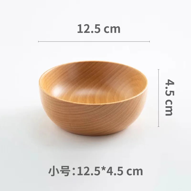 Natural Handmade Wooden Salad Bowl (Sold Individually)