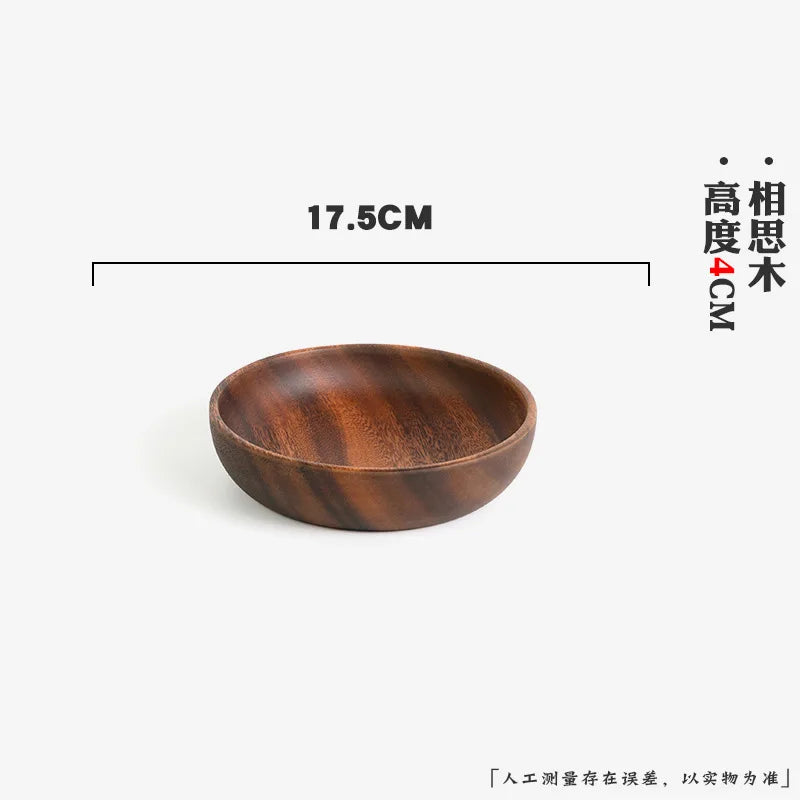 Handcrafted Wooden Bowl – Japanese Minimalist Style for Boho Dining