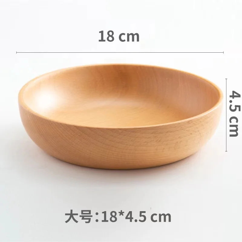 Natural Handmade Wooden Salad Bowl (Sold Individually)