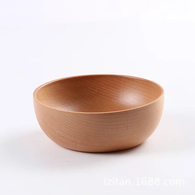 Natural Handmade Wooden Salad Bowl (Sold Individually)