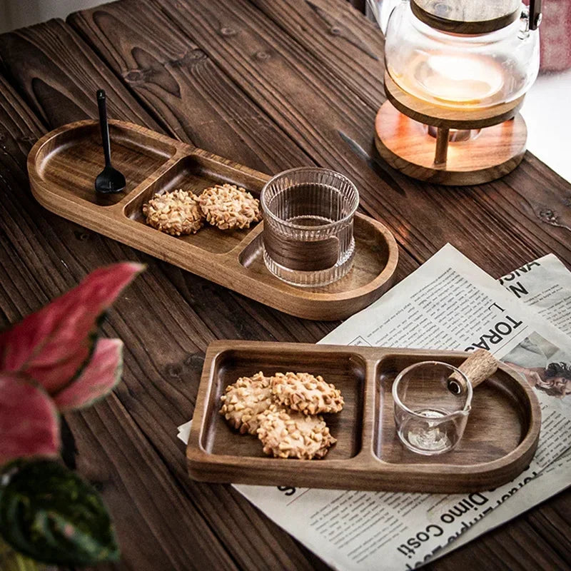 Japanese Wooden Tray – Elegant & Versatile Serving Plate