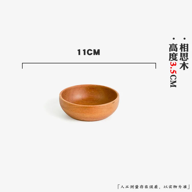 Handcrafted Wooden Bowl – Japanese Minimalist Style for Boho Dining