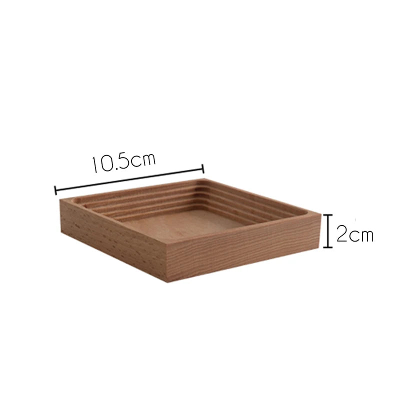 Nordic Style Beech Wooden Spiral Tray – Minimalist Jewelry & Candle Holder