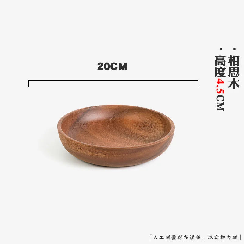 Handcrafted Wooden Bowl – Japanese Minimalist Style for Boho Dining