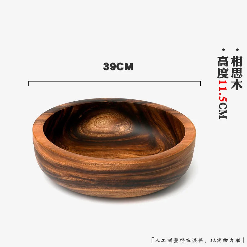 Handcrafted Wooden Bowl – Japanese Minimalist Style for Boho Dining