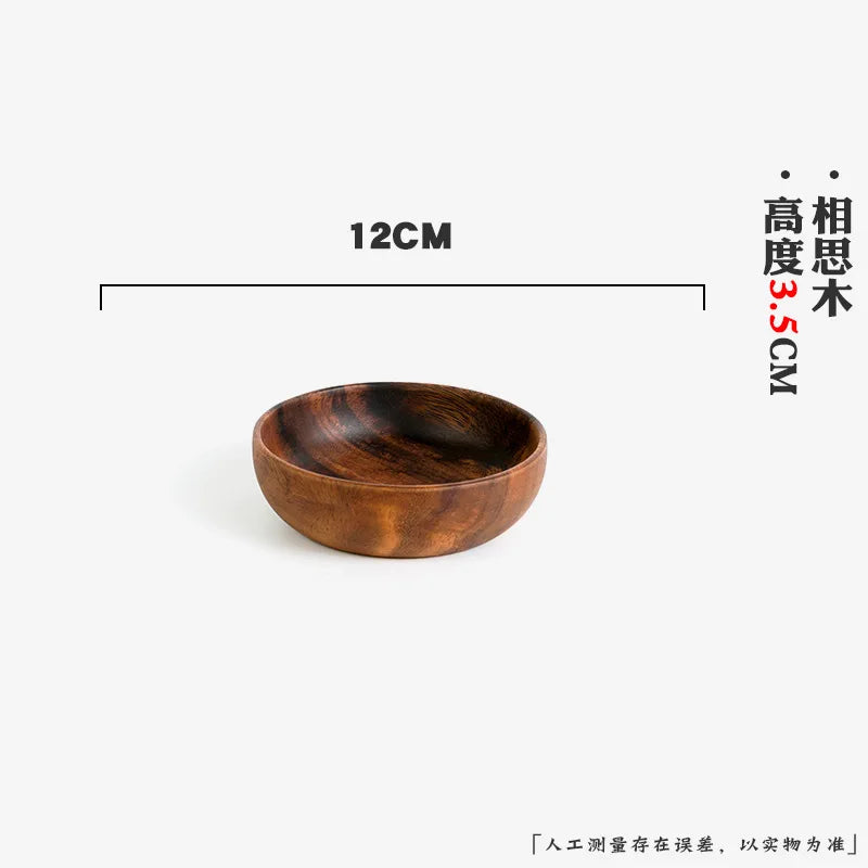 Handcrafted Wooden Bowl – Japanese Minimalist Style for Boho Dining