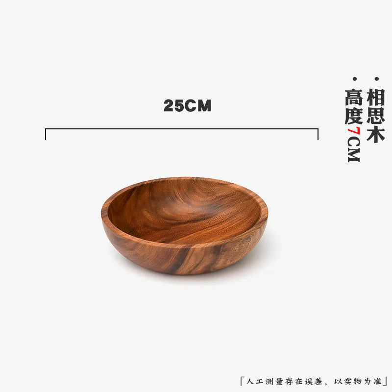 Handcrafted Wooden Bowl – Japanese Minimalist Style for Boho Dining