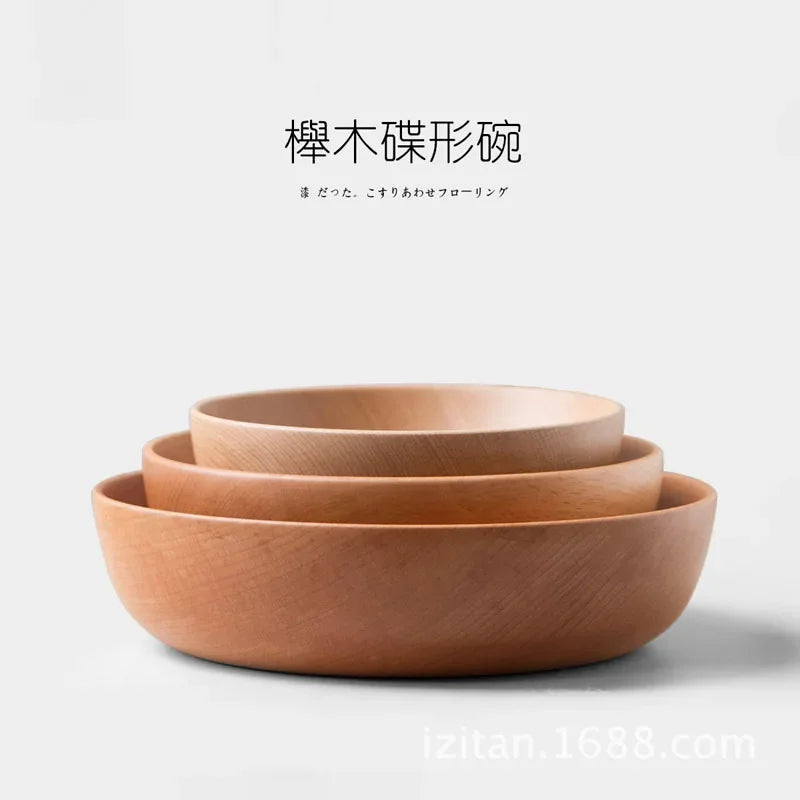 Natural Handmade Wooden Salad Bowl (Sold Individually)