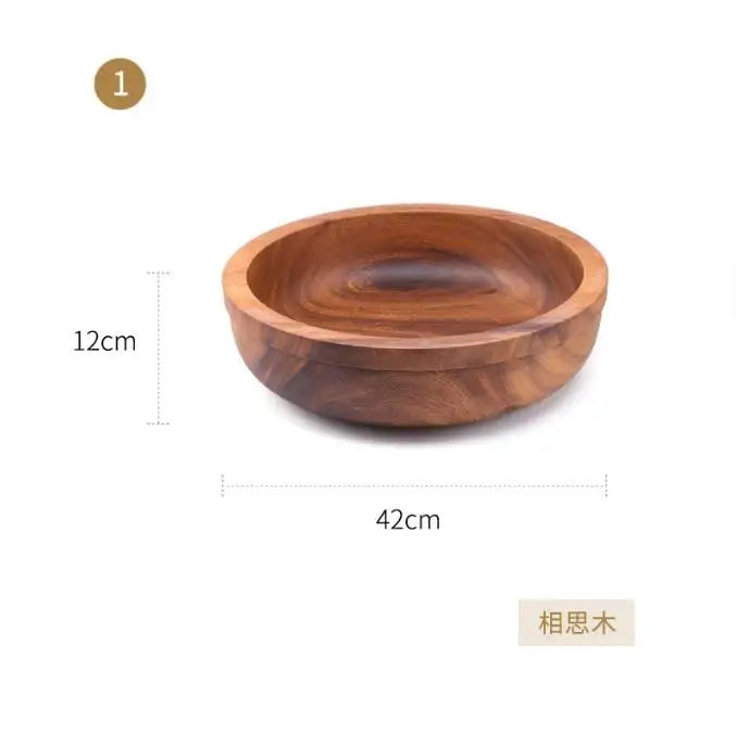 Handcrafted Wooden Bowl – Japanese Minimalist Style for Boho Dining